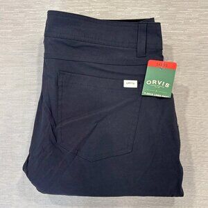 Orvis Fleece Lined Tech Pants Mens 34 x 32 Black Water Repellent Insulated